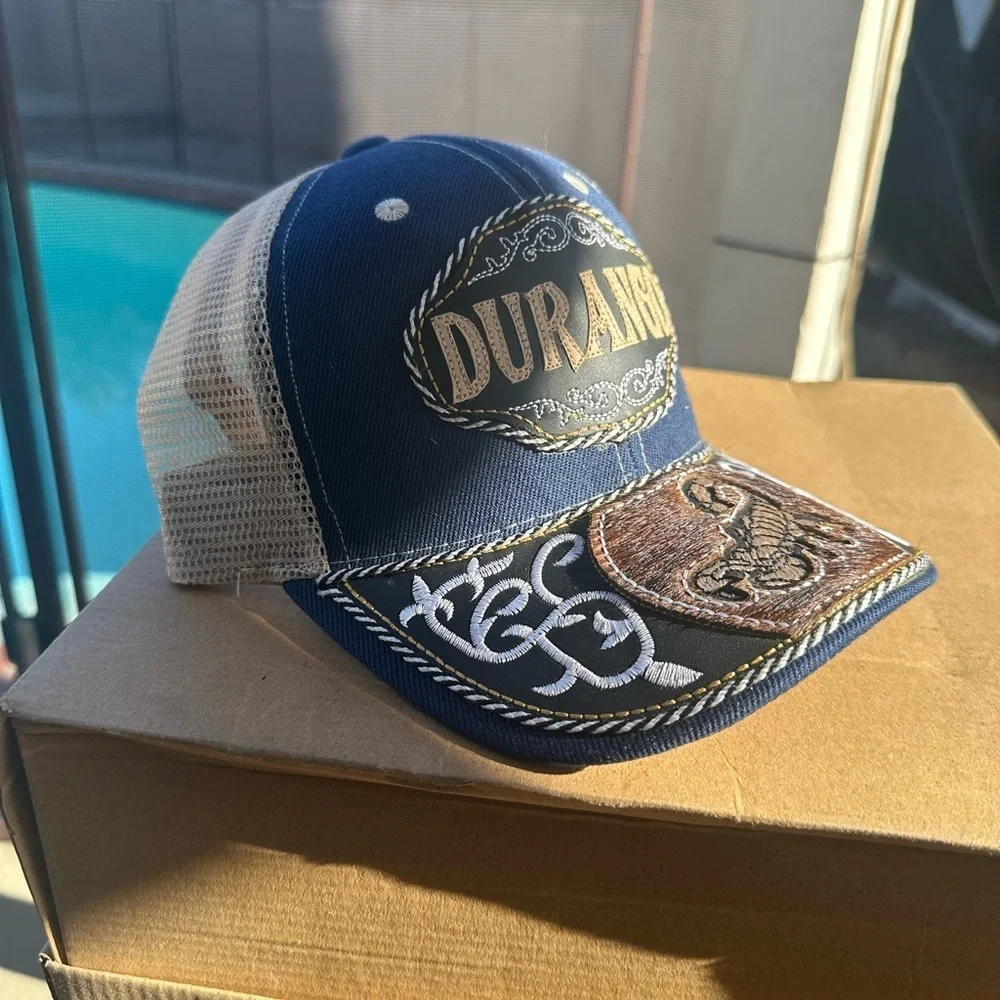 Durango Navy and Beige Embroidered Western Hat